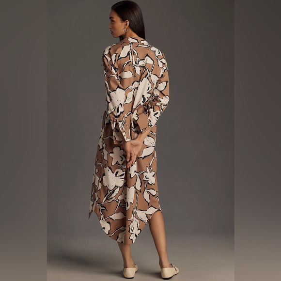 Anthropologie Maeve The Soren Long-Sleeve Midi Shirt Dress - Picture 3 of 7